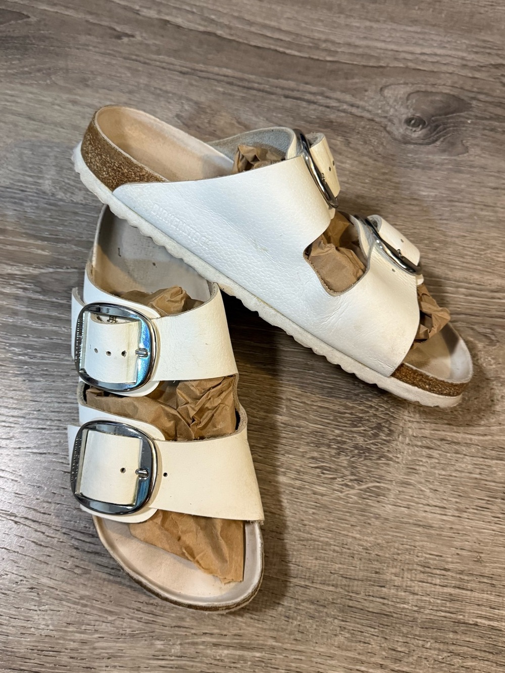 BIRKENSTOCK Arizona Big Buckle leather white/silver